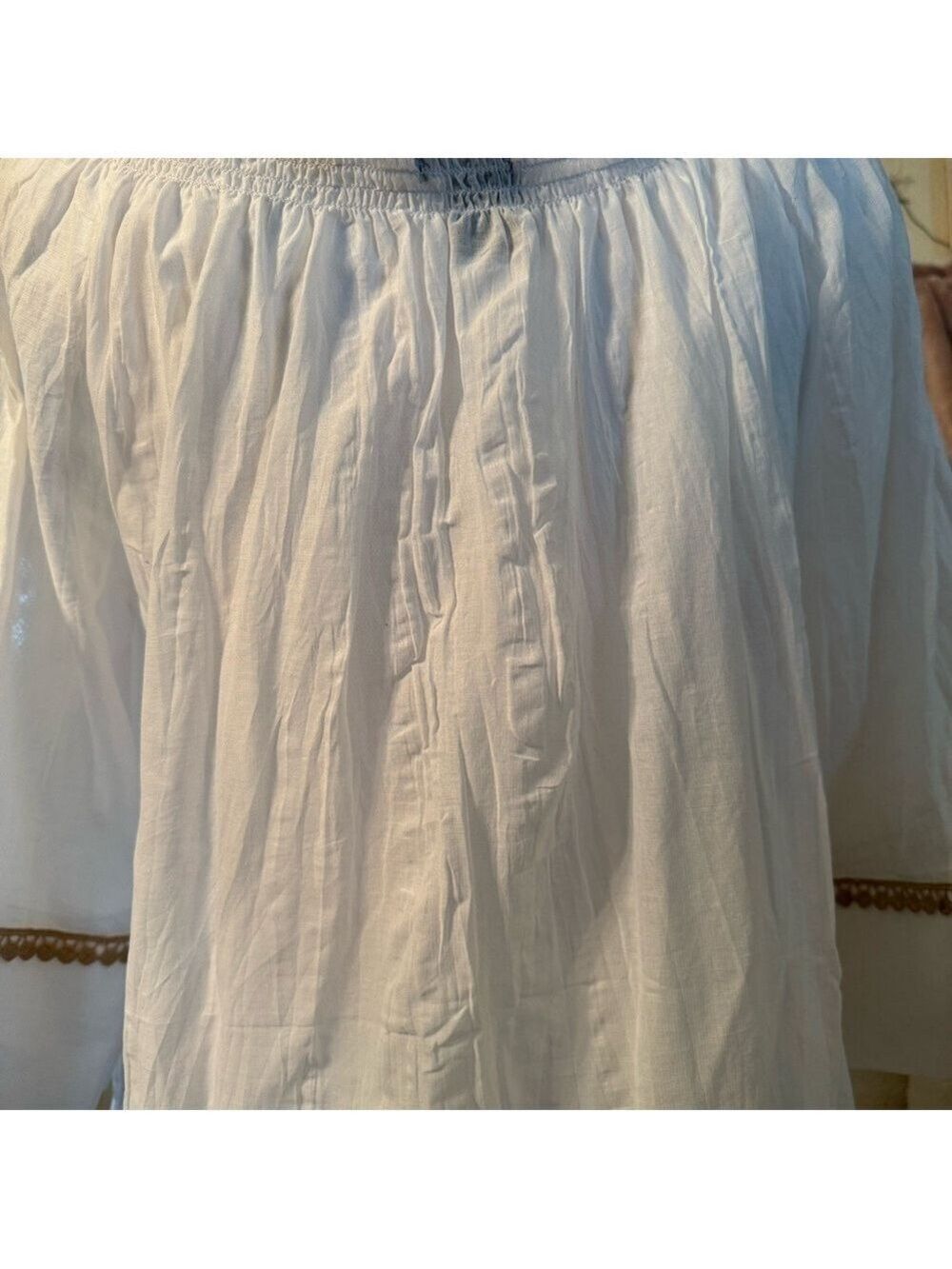 Boston Proper Top with Embroidery Details on bottom and sleeves Size S NWT - Picture 6 of 17